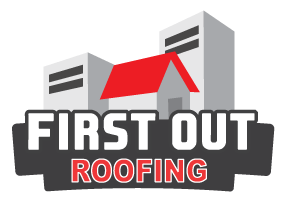 First Out Roofing Logo